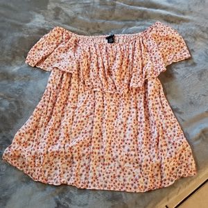 Torrid off the shoulder floral top 2x